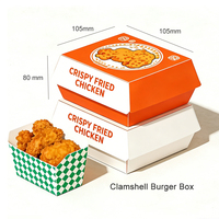 Boîtes d'emballage en papier pour la restauration rapide personnalisées, contenants jetables pour frites à emporter, boîte de livraison de nourriture à emporter, boîte pour poulet frit