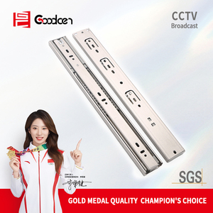 Goodcen 304/201 thép không gỉ bệnh viện đóng êm đồ nội thất <span class=keywords><strong>45mm</strong></span> chiều rộng ba phần đệm trượt đường sắt ngăn kéo trượt - Product Image 2