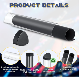 Tubo Protector de Cartas Coleccionables (TCG) en Forma de Prisma, Impermeable, de Plástico Resistente, con Logotipo Personalizado y Tapas Negras - Product Image 6