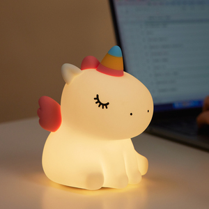 Veilleuse LED mini <span class=keywords><strong>licorne</strong></span> rechargeable, lumière blanche chaude, <span class=keywords><strong>lampe</strong></span> de <span class=keywords><strong>chevet</strong></span> pour chambre d'enfant, contrôle tactile, <span class=keywords><strong>lampe</strong></span> de nuit pour bébé en silicone - Product Image 5
