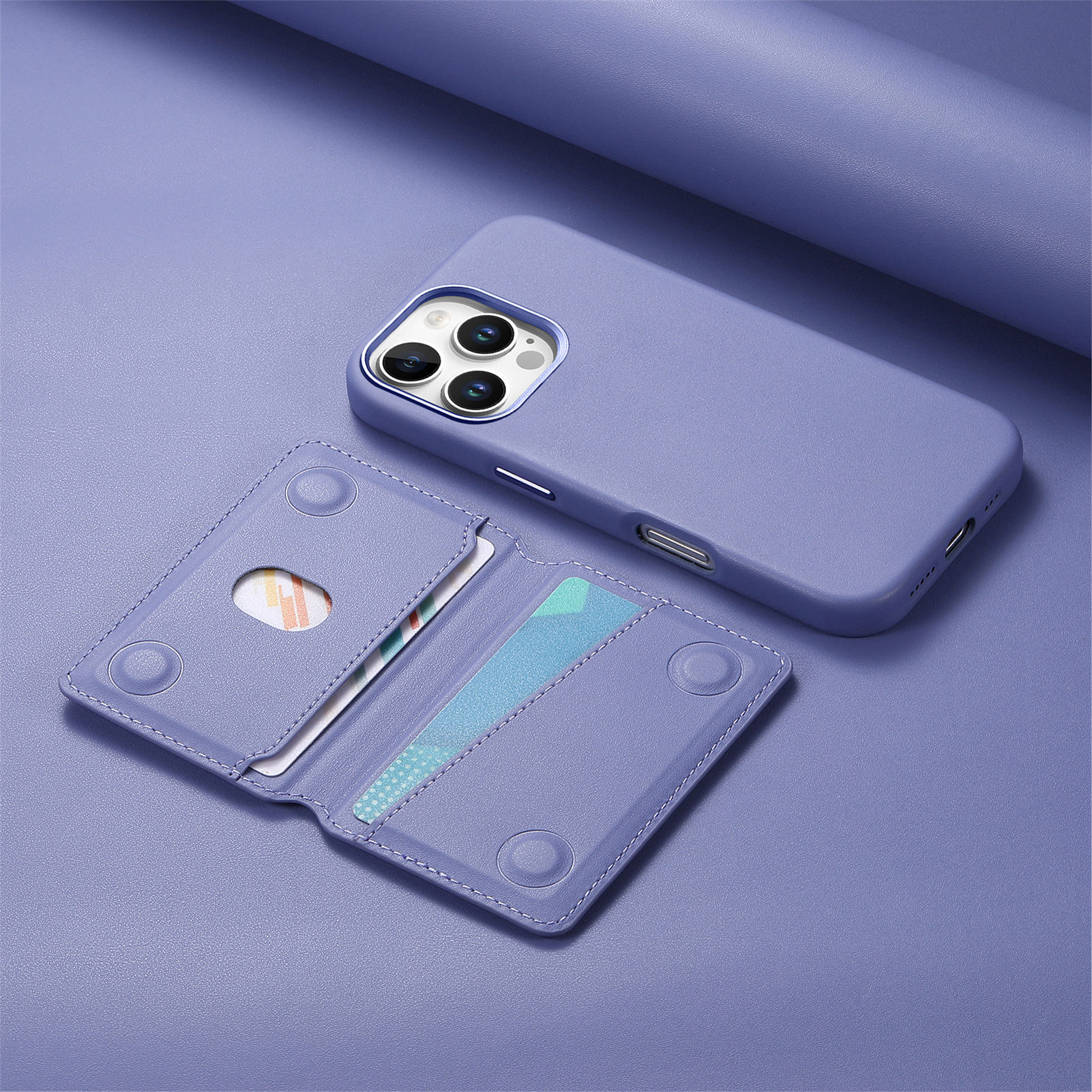 lilac(magnetic cover + card holder)