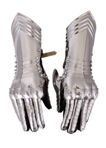 Par de Guantes de Acero Medievales Decorativos Hechos a Mano, Guantes de Armadura de Caballero, Armadura Metálica Usable, Accesorio de Disfraz de Estilo Histórico - Product Image 3