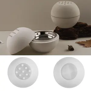 DM829 Cement Ball Incense Insert Burner Silicone Mold Circle Aromatherapy Stove Candle Jar Concrete Gypsum Plaster Mold