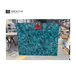 <span class=keywords><strong>Encimera</strong></span> de barra de piedra translúcida de apatita de cuarzo cristal retroiluminado <span class=keywords><strong>azul</strong></span> <span class=keywords><strong>turquesa</strong></span> personalizada - Product Image 5