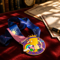 Médaille en métal argenté pour enfants, étoile de progrès pour la maternelle, récompense pour la parfaite assiduité, journée sportive pour les tout-petits