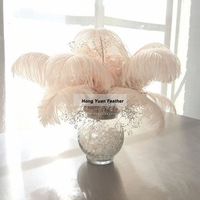 Plumes d'autruche grandes blanches, roses, rouges, noires pour décoration, artisanat DIY, 50-55CM, écologiques, faites à la main, Art Déco, décoration intérieure, fête