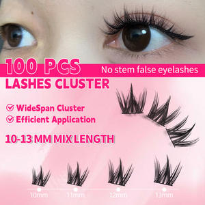 Faux cils segmentés semi-artisanaux grande capacité, 10 rangées, style européen et américain, pour les personnes pressées, épais et photogéniques - Product Image 3