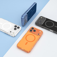 Coque de protection unie douce au toucher avec anneau magnétique et découpes précises anti-traces de doigts pour iPhone 18 17 16 Pro Max