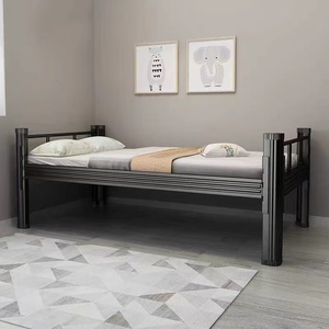 Lit simple robuste réglable pour adultes, avec cadre en acier, idéal pour dortoirs, hôtels, chambres commerciales, appartements – Meuble OEM - Product Image 2
