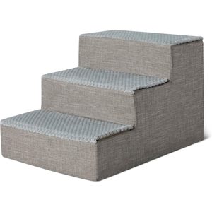 Escaleras para Mascotas de 3 Peldaños Dog Steps, 14.4 Pulgadas de Alto, Color Gris, Antideslizantes, para Cama, Sofá, Interiores, Perros y Gatos - Product Image 1