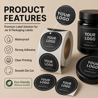 Étiquettes personnalisées semi-brillantes ovales pour pots de crème hydratante, impression flexographique, surface soyeuse anti-rayures, fournisseur d'autocollants