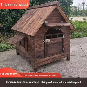 Mô Hình Rắn Con Chó Bằng Gỗ Nhà Trong Nhà/Ngoài Trời Mưa Mùa Đông Ấm Biệt Thự Vật Nuôi Nút Đóng Cửa Loại Không Thấm Nước Đồ Nội Thất Vật Nuôi - Product Image 2