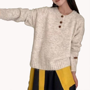 Pull en tricot décontracté et polyvalent, style doux, nouvelle arrivée automne-hiver, mode féminine, nouvelle arrivée en tricot - Product Image 1