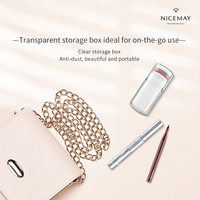 Nicemay Nouveau design Recourbe-cils électrique portable en plastique avec chauffage rapide, longue durée de curling et boîte de rangement
