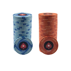 Jetons de <span class=keywords><strong>poker</strong></span> en céramique de luxe de haute qualité pour Texas Hold'em EPT, 10g 39mm, vente directe d'usine en gros - Product Image 6