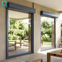 QINGYING Rideau de porte patio transparent, store enrouleur extérieur