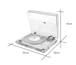 <span class=keywords><strong>Tocadiscos</strong></span> de acrílico transparente Bluetooth de <span class=keywords><strong>alta</strong></span> <span class=keywords><strong>fidelidad</strong></span>, reproductor de discos de vinilo, reproductor LP de fonógrafo Bluetooth con pausa automática - Product Image 6