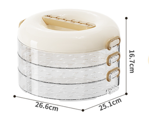 Contenedor <span class=keywords><strong>de</strong></span> Almacenamiento <span class=keywords><strong>de</strong></span> Alimentos <span class=keywords><strong>de</strong></span> Gran Capacidad, Transparente, Multicapa, Ecológico, <span class=keywords><strong>de</strong></span> PP, para Dumplings, Galletas, Wontons, Donuts y Tocino - Product Image 6