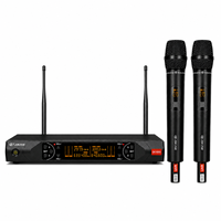 Microphone sans fil UHF professionnel à 2 canaux JINJUE SK1000 pour la scène, les spectacles et le karaoké