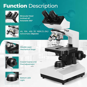 <span class=keywords><strong>Microscope</strong></span> à XSZ-107BN biologique optique de haute qualité avec tête binoculaire utilisé dans l'enseignement scolaire et la recherche en laboratoire - Product Image 2