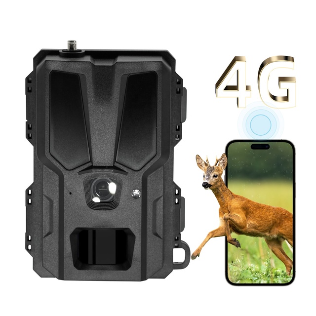Outdoor Night Vision 4G 1080P AI-powered App Cloud Storage SD Card 5MP Wildlife Photo Trap Solar CMOS Hunting Camera