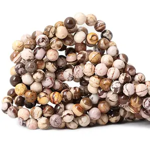 Perles en pierre précieuse pour la fabrication de bijoux, vente en gros, gemmes rondes, améthyste naturelle, cristal clair, en vrac