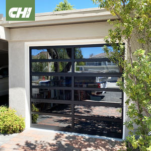 Porte de garage en verre à vue complète automatique avec cadre en aluminium, fabriquée en Chine, <span class=keywords><strong>pour</strong></span> <span class=keywords><strong>les</strong></span> marques OEM - Product Image 1