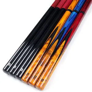 Handmade Custom 3 / 4 Jointed Pool Cue High Quality 9-10mm Head Ebony Solid Wood Cue with Snooker Cue Case