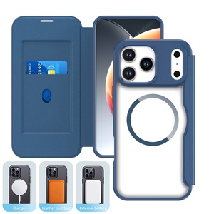 Ốp lưng ví da doanh nhân có ngăn đựng thẻ, thiết kế gập, chất liệu TPU Acrylic mềm mại, dành cho <span class=keywords><strong>iPhone</strong></span> 17 16 15 14 13 12 11 Pro Max Xsmax - Product Image 3