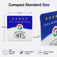 En stock : Plaque NFC en acrylique française de 10 cm pour avis Google et réseaux sociaux