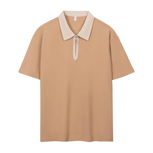 Polo à manches courtes, couleur unie, bordure contrastée, polyester, usage quotidien - Product Image 2