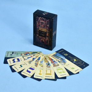 Juego de cartas de Tarot francés de diseño personalizado en estilo azul impreso de fábrica con guía de actividades tamaño de embalaje personalizado personalizable - Product Image 2