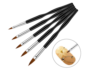 Private Label Thick Gel Nail Art Brush <b>Set</b> Plastic Handle Nylon Hair Builder Gel Painting Tool Salon Use Gel Nail Brush <b>Set</b> - Product Image 6