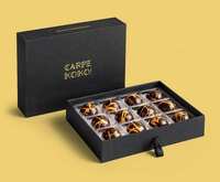 Boîte Cadeau Personnalisée de Luxe pour Chocolats et Pralines avec Marquage à Chaud, Fermeture Magnétique, Écologique, Biodégradable et en Papier Recyclable