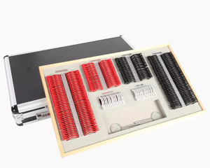 Juego de Lentes de Prueba TL-V20 con Montura Combinada de Plástico y Metal, Diámetro Grande de 26 mm, Aro Plateado con Diseño Anti-Rotura para Optometría - Product Image 2