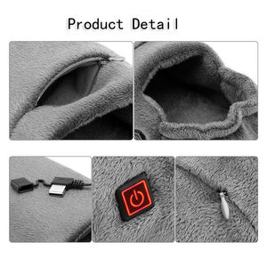 Caldo di vendita al coperto da donna pantofole calde invernali ricaricabili riscaldamento antiscivolo in cotone scarpe scaldate USB pantofole <span class=keywords><strong>riscaldate</strong></span> - Product Image 2