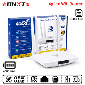 เราเตอร์ DNXT 4g lte wifi LTE Cat4 2.4GHz wifi 6 ความเร็ว 300Mbps แบตเตอรี่ 4000mAh รองรับ 4g wifi แบบ WAN/LAN พอร์ต Type-C สำหรับใช้งานในบ้าน - Product Image 1