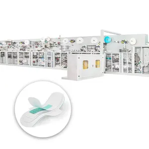 Machine de fabrication de serviettes hygiéniques Maxi entièrement automatique avec ailes Ligne de production de serviettes hygiéniques pour femmes à grande vitesse Servo Control