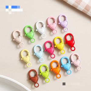 Alliage Lovely Colorful Homard Fermoir Crochets Coeur Porte-clés et Bracelet Chaîne Accessoires pour Bijoux DIY Vente en Gros - Product Image 1