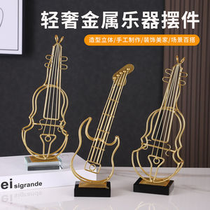 Adorno de Violín de Hierro Dorado con Diseño de Dirección, Decoración Moderna y Minimalista para el Hogar, Exhibición para Sala de Estudio - Product Image 2