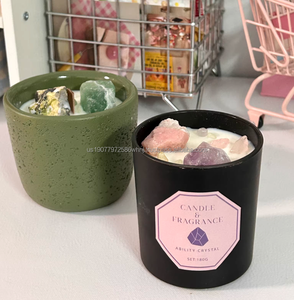 LANJO Chakra De La Corona Soy Wax Customized Personalized Luxurious Eco Friendly Scented Crystal Candles Gift Halloween New Year - Product Image 6