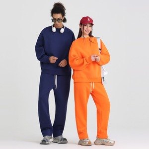 Felpa da <span class=keywords><strong>Uomo</strong></span> Oversize <span class=keywords><strong>Senza</strong></span> <span class=keywords><strong>Cappuccio</strong></span> in <span class=keywords><strong>Cotone</strong></span> Felpato 350gsm, Nuova Moda Autunno/Inverno 2025, Logo Personalizzabile - Product Image 3