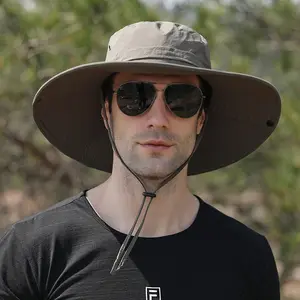 2023 New Style High Quality Summer Outdoor Sunshade Solid Colour Bucket Hats For Men