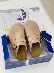 Allemagne Boston Clog Mocassin Pantoufles Cuir de vachette Daim Eva <span class=keywords><strong>Plastique</strong></span> Cuir Soft Slip-on Plate-forme élastique Toutes saisons - Product Image 5