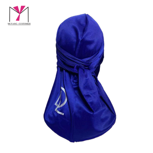 Durag en velours noir MUYANG CUSTOMIZE, unisexe, style hip-hop, ajustable, pour toutes les saisons, usage décontracté - Product Image 3