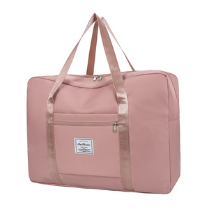 Sac de rangement pour vêtements, sac de voyage rectangulaire rose et violet, grande capacité, sac à bandoulière pour déménagement - Product Image 5