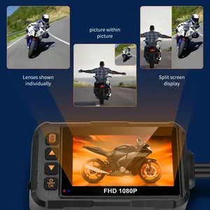 Caméra embarquée pour moto Icreative SE60 3 pouces, étanche, DVR, caméra avant 720P, caméra arrière 480P, enregistreur vidéo en boucle, vision nocturne noire - Product Image 5