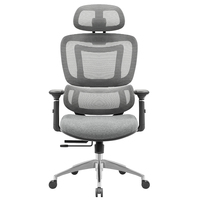 Chaise de bureau ergonomique en maille, chaise de jeu avec base en aluminium, livraison gratuite
