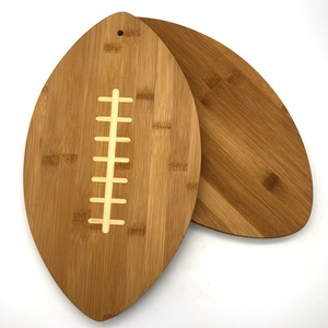 Plateau de service et de hachage de <span class=keywords><strong>fromage</strong></span> de <span class=keywords><strong>charcuterie</strong></span> professionnelle planche à découper en bambou en forme de football multifonction - Product Image 6