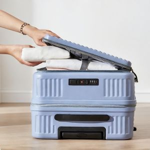 Tas Koper Perjalanan OEM dengan Bukaan Depan, Tahan Lama, Model <span class=keywords><strong>Trolley</strong></span> dengan Roda Spinner, Bahan ABS PC, Gaya Bisnis - Product Image 2